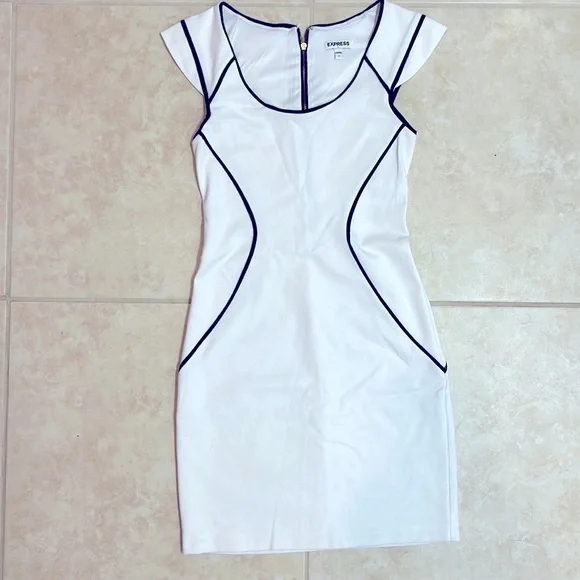 jersey fit and flare dresses White Corset Ruched Tight Mini Dress  Ohmollydress